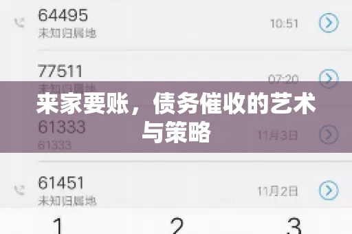 来家要账，债务催收的艺术与策略