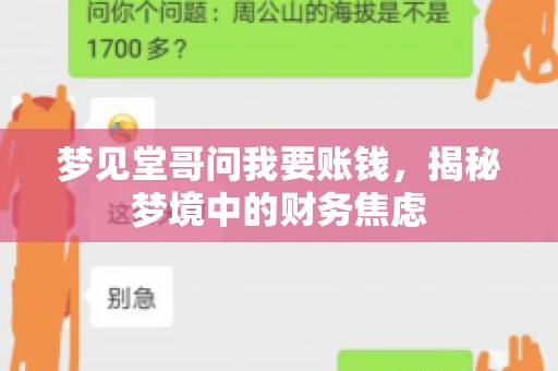 梦见堂哥问我要账钱，揭秘梦境中的财务焦虑