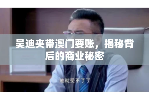 吴迪夹带澳门要账，揭秘背后的商业秘密