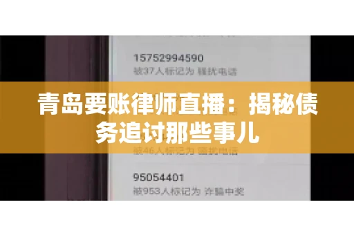 青岛要账律师直播：揭秘债务追讨那些事儿