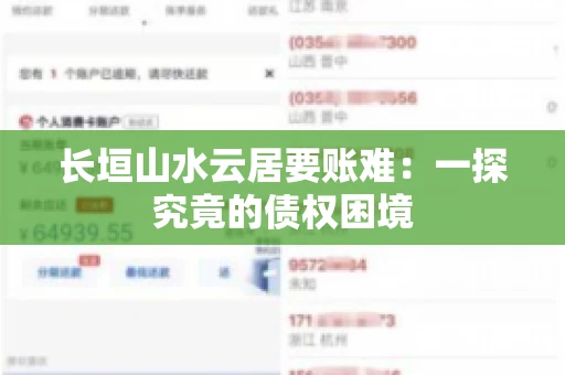 长垣山水云居要账难：一探究竟的债权困境