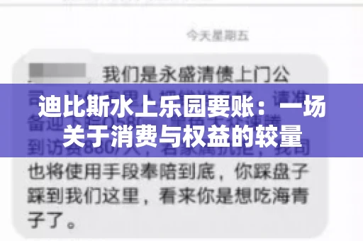 迪比斯水上乐园要账：一场关于消费与权益的较量