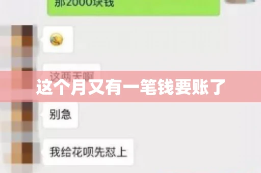 这个月又有一笔钱要账了