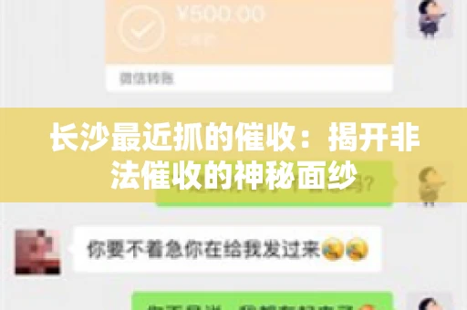 长沙最近抓的催收：揭开非法催收的神秘面纱