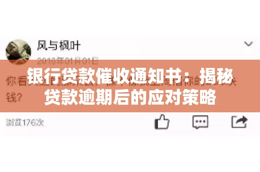 银行贷款催收通知书：揭秘贷款逾期后的应对策略