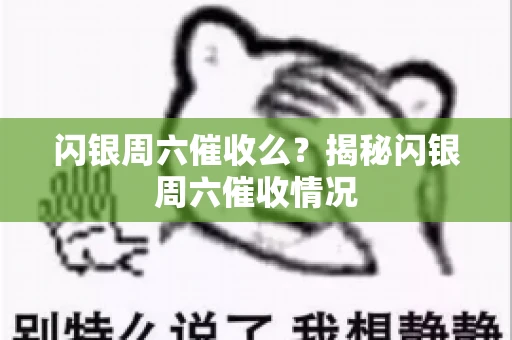 闪银周六催收么？揭秘闪银周六催收情况